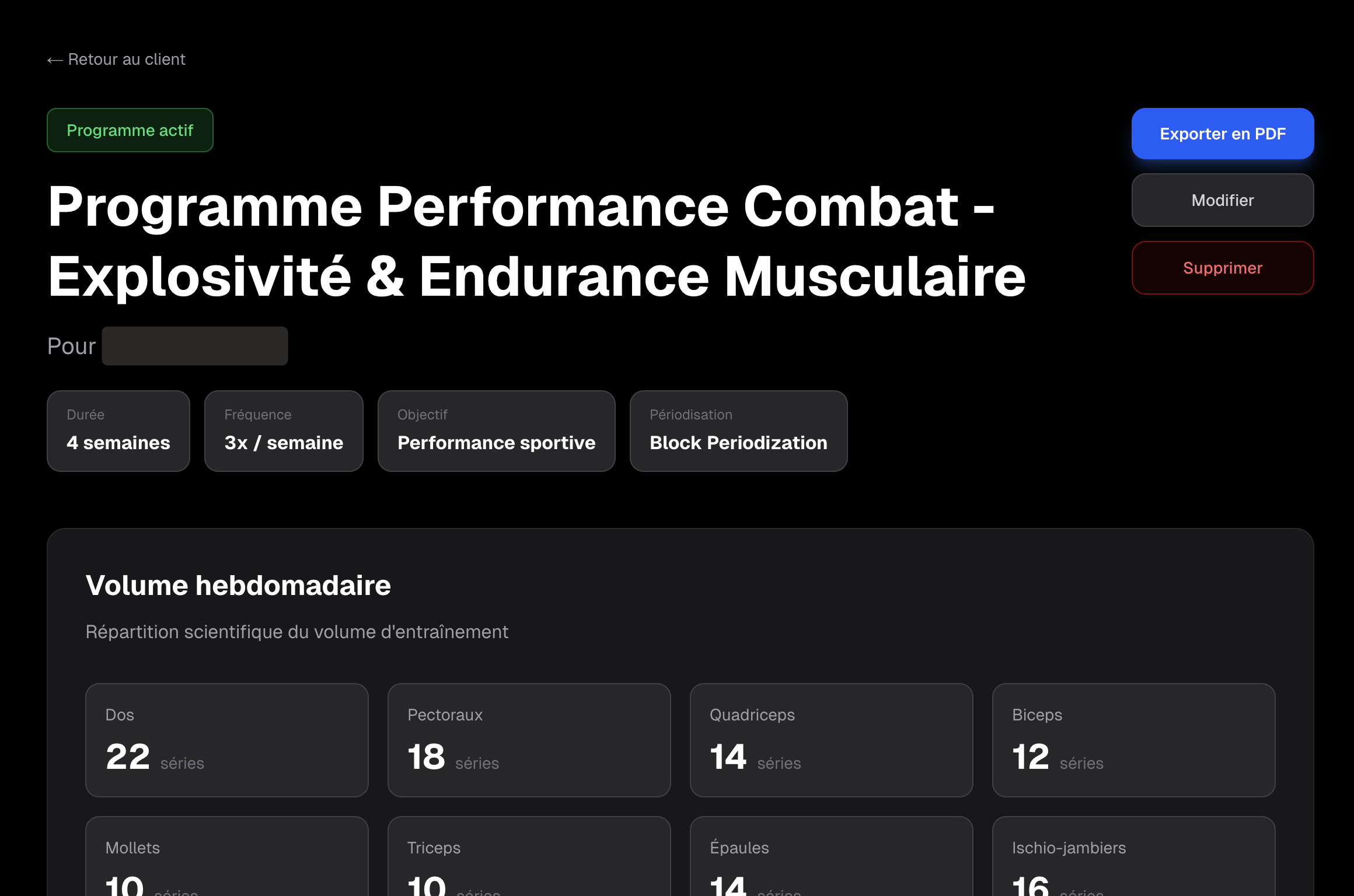 Export pro et itération